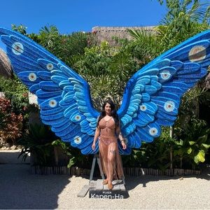 2 piece rose gold crochet bikini cover up